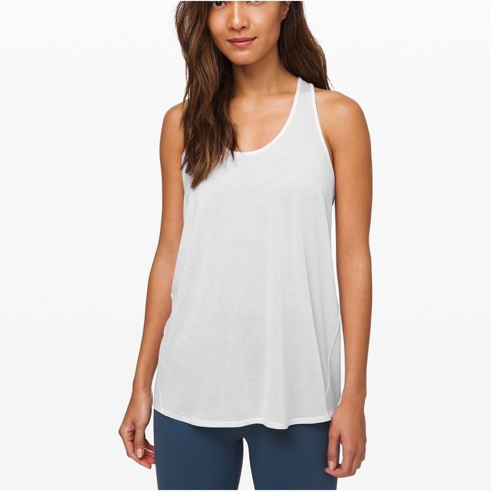 Lululemon Essential Tank Pleated Jersey white size 12